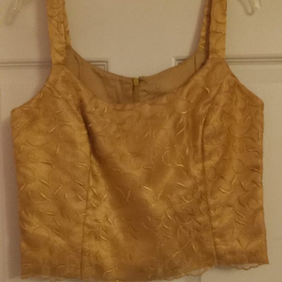 HANDMADE two piece, skirt and top, gold formal outfit - Picture 1 of 4